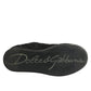 Dolce & Gabbana Black Floral Lace Low Top Sneakers Shoes