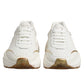 Dolce & Gabbana White Gold Daymaster Low Top Sneakers Shoes