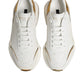 Dolce & Gabbana White Gold Daymaster Low Top Sneakers Shoes