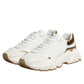 Dolce & Gabbana White Gold Daymaster Low Top Sneakers Shoes