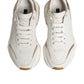 Dolce & Gabbana White Gold Daymaster Low Top Sneakers Shoes