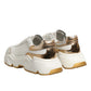Dolce & Gabbana White Gold Daymaster Low Top Sneakers Shoes