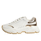 Dolce & Gabbana White Gold Daymaster Low Top Sneakers Shoes