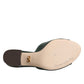Dolce & Gabbana Green DG Amore Heel Slides Sandals Shoes