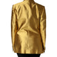 Dolce & Gabbana Gold Satin Long Sleeves Blazer Coat Jacket