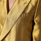 Dolce & Gabbana Gold Satin Long Sleeves Blazer Coat Jacket
