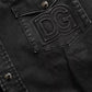 Dolce & Gabbana Black Cotton Long Sleeve Denim Casual Shirt