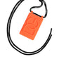 Dolce & Gabbana Holder Neon Orange Rubber DG Embossed Adjustable Badge