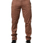 Barba Napoli Brown Mid Waist Skinny Fit Denim Men Trouser Jeans