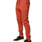 Domenico Tagliente Orange Skinny Fit Men Chino Trouser Pants