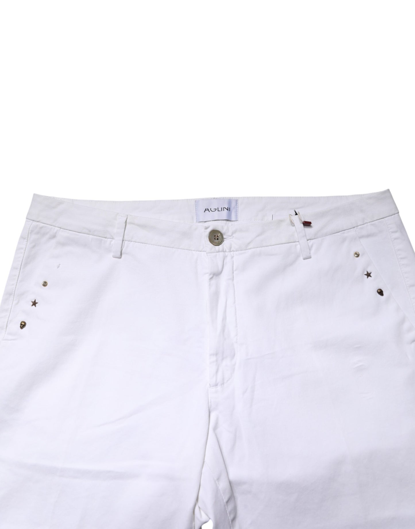 AGLINI White Skinny Fit Mid Waist Men Denim Trouser Jeans