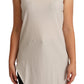 Max Mara Light Gray 100% Cotton Sleeveless Razor Back Tank Top