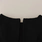 Cédric Charlier Black Sleeveless Pleated Aline Knee Length Dress