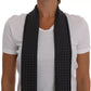Dolce & Gabbana White Cotton Black Silk Scarf Top T-shirt