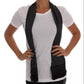 Dolce & Gabbana White Cotton Black Silk Scarf Top T-shirt