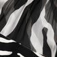Dolce & Gabbana Zebra Print Chiffon Paneled Crop Blouse Top