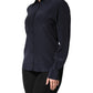 Dolce & Gabbana Blue Collared Long Sleeves Dress Shirt Top