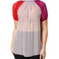 Dolce & Gabbana Multicolor Short Sleeves Silk Blouse Top