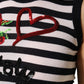 Dolce & Gabbana Black White Cashmere Silk Sleeveless Top