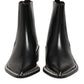 Dolce & Gabbana Black Studded Chelsea Short Ankle Boots Shoes