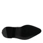 Dolce & Gabbana Black Studded Chelsea Short Ankle Boots Shoes