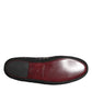 Dolce & Gabbana Black Jacquard Leather Slip On Loafers Shoes