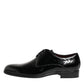 Dolce & Gabbana Black Calfskin Leather Derby Dress Shoes