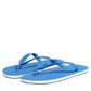 Dolce & Gabbana Blue White Logo Beachwear Flats Slipper Shoes