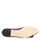 Dolce & Gabbana Purple Taormina Lace Crystals Flats Shoes
