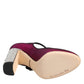 Dolce & Gabbana Pink Strass Mary Janes Heels Pumps Shoes