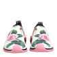 Dolce & Gabbana White Rose Print Sorrento Sneakers Shoes