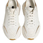 Dolce & Gabbana White Gold Daymaster Low Top Sneakers Shoes