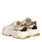 Dolce & Gabbana White Gold Daymaster Low Top Sneakers Shoes