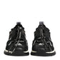 Dolce & Gabbana Black Mesh Sorrento Trekking Sneakers Shoes