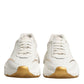 Dolce & Gabbana White Gold Daymaster Low Top Sneakers Shoes