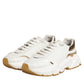 Dolce & Gabbana White Gold Daymaster Low Top Sneakers Shoes