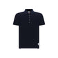 Thom Browne Blue Cotton Polo Shirt
