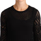 Missoni Bodycon Sheath Black Viscose Long Sleeves Mini Dress