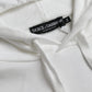 Dolce & Gabbana White Cotton Hooded Pullover Sweatshirt Men