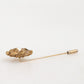 Dolce & Gabbana Gold Tone Green Stone Antique Men Accessory Brooch Pin