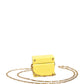 Dolce & Gabbana Yellow DG Logo Plaque Cover Gold Chain Airpods Case
