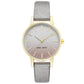 Nine West Gray Leather Dress Watch