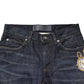 Dolce & Gabbana Dark Blue Watch GOLD Men Skinny Denim Jeans