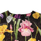 Dolce & Gabbana Black Floral Brocade A-line Mini Dress