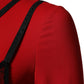 Dolce & Gabbana Black Red Contrasting Bra Cady Midi Dress