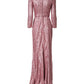 Dolce & Gabbana Pink Sequinned Mermaid Long Gown Dress