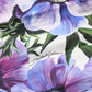 Dolce & Gabbana Purple Anemone Print Pleated Midi Dress