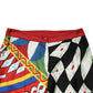 Dolce & Gabbana Multicolor Carretto Pattern Straight Pants