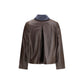 Marni Brown Leather Leather Jacket