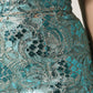 Dolce & Gabbana Blue Floral Brocade High Waist Mini Skirt